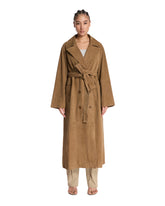 Beige Suede Coat | PDP | Antonia