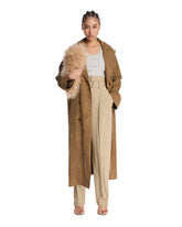 Beige Suede Coat | PDP | Antonia