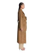 Beige Suede Coat | PDP | Antonia