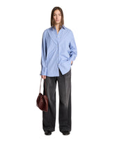 Blue Striped Oversized Shirt - ROHE WOMEN | PLP | Antonia