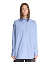 Blue Striped Oversized Shirt - ROHE WOMEN | PLP | Antonia