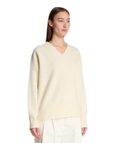 White V-Neck Sweater | PDP | Antonia