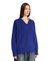 Blue V-Neck Sweater | PDP | Antonia