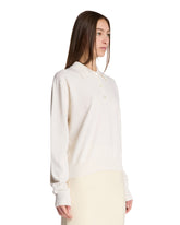 White Polo Collar Sweater | PDP | Antonia