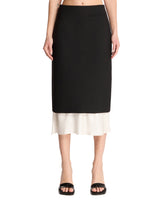 Black Contrast Skirt - ROHE WOMEN | PLP | Antonia