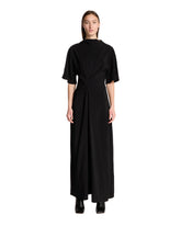 Black Draped Dress - ROHE WOMEN | PLP | Antonia