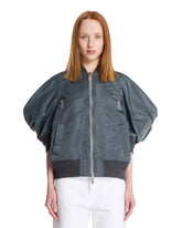 Gray Balloon Sleeve Bomber - Women's jackets | PLP | Antonia