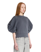 Dark Gray Balloon Sleeve Sweatshirt | PDP | Antonia