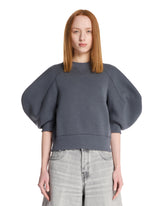 Dark Gray Balloon Sleeve Sweatshirt | PDP | Antonia