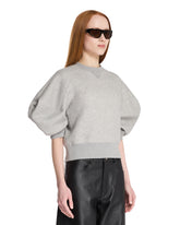 Gray Balloon Sleeve Sweatshirt | PDP | Antonia