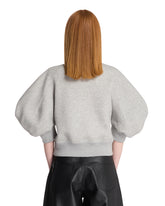 Gray Balloon Sleeve Sweatshirt | PDP | Antonia