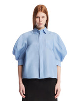 Blue Balloon Sleeve Shirt | PDP | Antonia