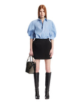 Blue Balloon Sleeve Shirt | PDP | Antonia