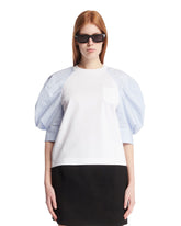 White Balloon Sleeve T-Shirt | PDP | Antonia