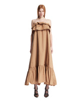 Beige Cotton Tiered Dress - new arrivals women's clothing | PLP | Antonia