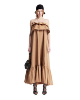 Beige Cotton Tiered Dress - SAINT LAURENT | PLP | Antonia