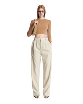 Beige Wool Tailored Pants - SAINT LAURENT | PLP | Antonia