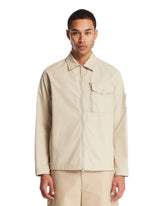 Beige Cotton Zip Overshirt - New arrivals men's clothing | PLP | Antonia