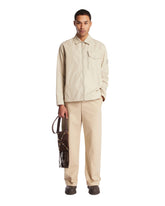 Beige Cotton Zip Overshirt | PDP | Antonia