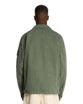 Overshirt In Cotone Con Zip Verde | PDP | Antonia