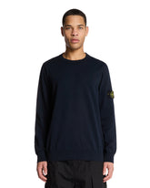 Blue Cotton Crewneck Sweater - New arrivals men's clothing | PLP | Antonia