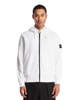 White Zip-Up Hoodie - STONE ISLAND | PLP | Antonia