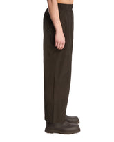 Green Nylon Wide Leg Trousers | PDP | Antonia