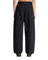 Blue Cotton Relaxed Trousers | PDP | Antonia