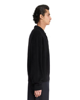 Black Cotton Long Sleeve Polo | PDP | Antonia