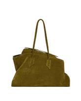 Green Suede La Passeggiata Bag | THE ATTICO | Antonia