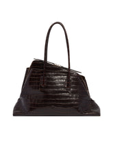 Brown Croco La Passeggiata Bag | PDP | Antonia