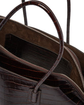 Brown Croco La Passeggiata Bag | PDP | Antonia