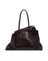 Brown Croco La Passeggiata Bag | PDP | Antonia