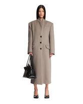 Gray Wool Long Coat | THE ATTICO | Antonia