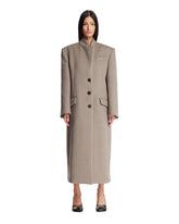 Gray Wool Long Coat | THE ATTICO | Antonia