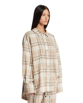 Beige Eliza Checkered Shirt | PDP | Antonia