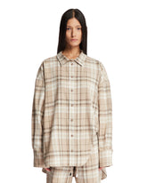 Beige Eliza Checkered Shirt | PDP | Antonia