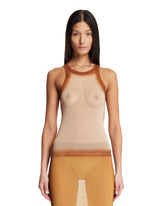 Beige Semi-Sheer Top | PDP | Antonia