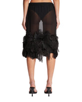 Black Midi Skirt with Feathers | PDP | Antonia