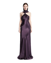 Purple Satin Maxi Dress - new arrivals women's clothing | PLP | Antonia