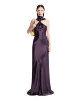 Purple Satin Maxi Dress - new arrivals women's clothing | PLP | Antonia