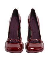 Burgundy Patent Leather Pumps with Strap | PDP | Antonia