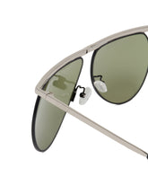 Silver Linda Farrow Aviator Sunglasses | PDP | Antonia