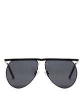 Black Linda Farrow Aviator Sunglasses - the attico women | PLP | Antonia