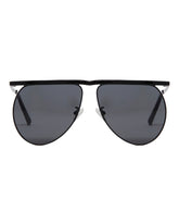 Black Linda Farrow Aviator Sunglasses | PDP | Antonia