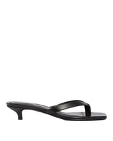 Black Leather Thong Sandals - Women's pumps | PLP | Antonia