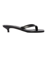 Black Leather Thong Sandals | PDP | Antonia