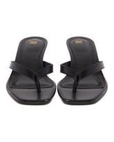 Black Leather Thong Sandals | PDP | Antonia