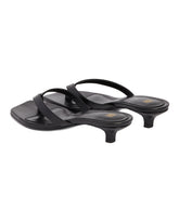 Black Leather Thong Sandals | PDP | Antonia