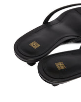 Black Leather Thong Sandals | PDP | Antonia